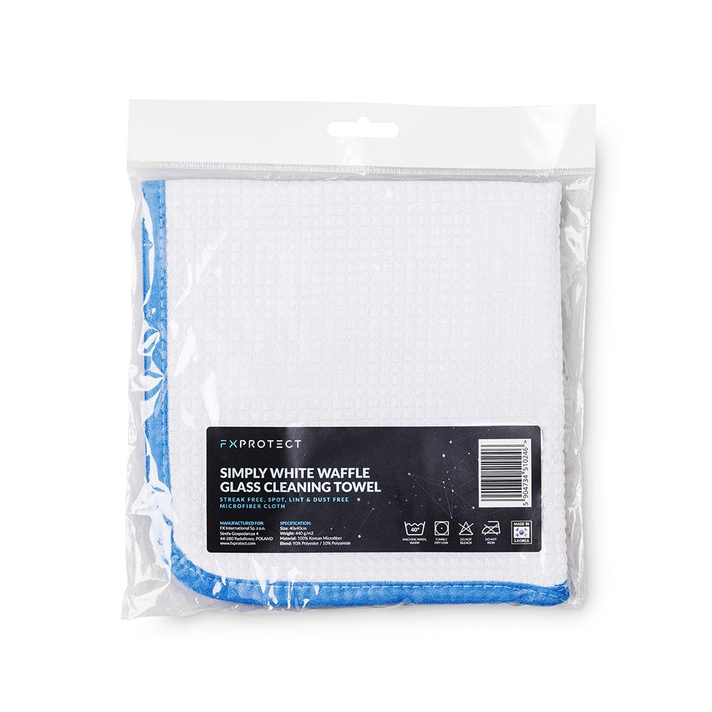 FX Protect Simply White Waffle Glass Cleaning Towel